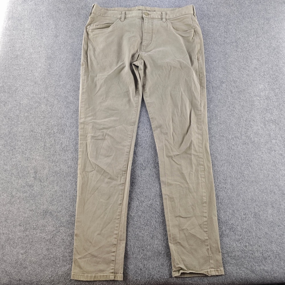 Rhone Commuter Pants Mens 34 Tan Khaki Slim Straight Five Pocket Trousers
